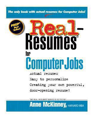 Real-Resumes for Computer Jobs 1475093551 Book Cover