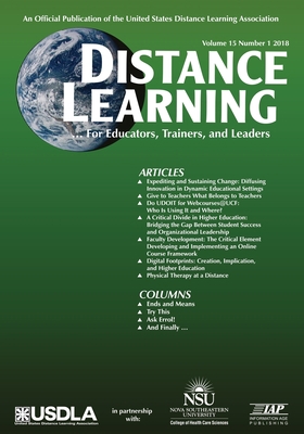 Distance Learning - Volume 15 Issue 1, 2018 1641133414 Book Cover