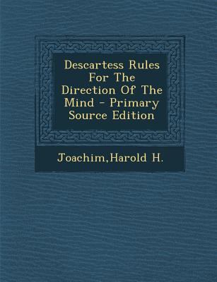 Descartess Rules for the Direction of the Mind ... 1295808269 Book Cover
