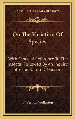 On the Variation of Species: With Especial Refe... 1163842427 Book Cover