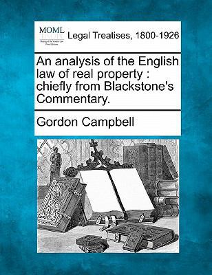 An Analysis of the English Law of Real Property... 1240173512 Book Cover