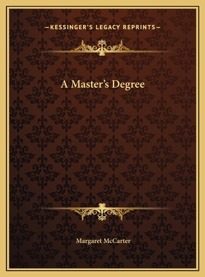 A Master's Degree 1169701752 Book Cover