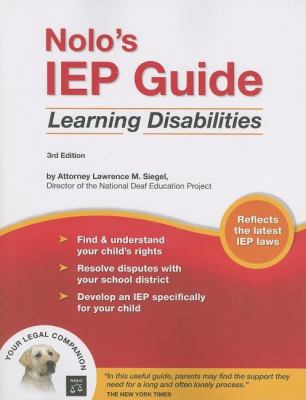 Nolo's IEP Guide: Learning Disabilities 1413305121 Book Cover