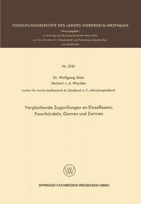 Vergleichende Zugprüfungen an Einzelfasern, Fas... [German] 3663199185 Book Cover