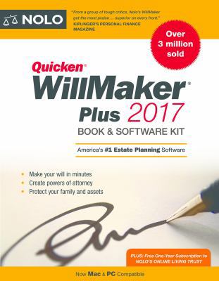 Quicken Willmaker Plus 2017: Book & Software Kit 1413323103 Book Cover
