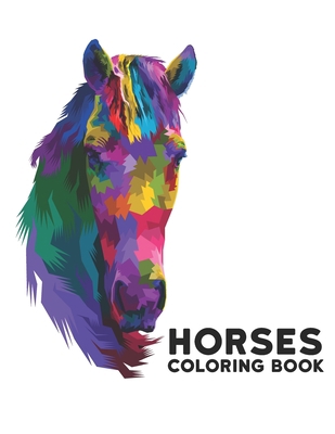 Horses Coloring Book: 50 One Sided Horse Design... B08YQFVM1Y Book Cover