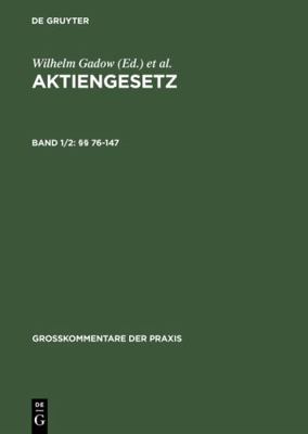 §§ 76–147 (Großkommentare der Praxis) (German E... [German] 3110043998 Book Cover