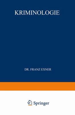 Kriminologie [German] 3642527035 Book Cover
