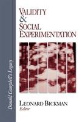 Validity and Social Experimentation: Donald Cam... 0761911618 Book Cover