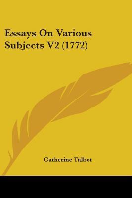 Essays On Various Subjects V2 (1772) 0548836930 Book Cover