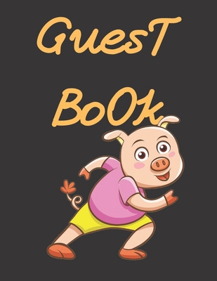Guest Book pig: color pigCover, Rustic Guest book For Wedding, for baby shower,for graduation,for birthday party,for house warming,for retirement,with ... cover,pig lover ,cute pig,celebration party
