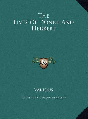 The Lives of Donne and Herbert the Lives of Don... 116974527X Book Cover