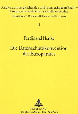 Die Datenschutzkonvention des Europarates [German] 3820495282 Book Cover