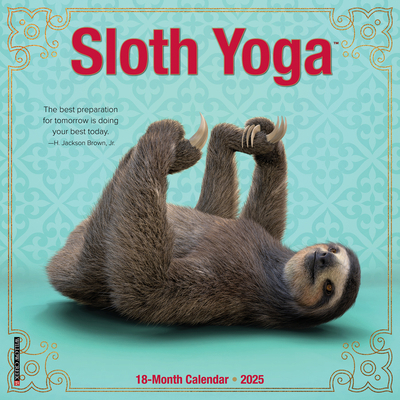 Sloth Yoga 2025 7 X 7 Mini Wall Calendar 1549245953 Book Cover