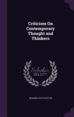Criticism On Contemporary Thought and Thinkers 1358694044 Book Cover