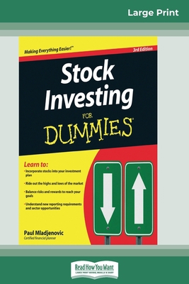 Stock Investing for Dummies(R) (16pt Large Prin... [Large Print] 0369307720 Book Cover