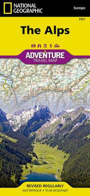 The Alps Adventure Travel Map [French] B09L2V9TT7 Book Cover