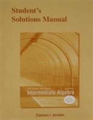 Student's Solutions Manual for Intermediate Alg... 0321912284 Book Cover