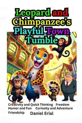 Leopard and Chimpanzee's Playful Town Tumble B0DJWJFXCK Book Cover