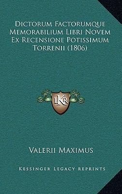 Dictorum Factorumque Memorabilium Libri Novem E... [Latin] 1168264197 Book Cover