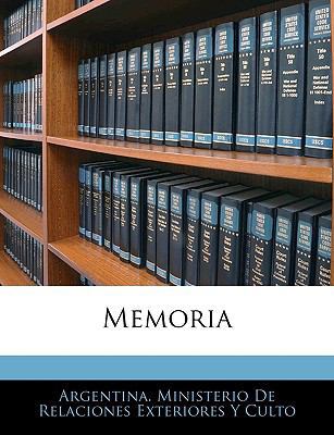 Memoria [Spanish] 1146135793 Book Cover