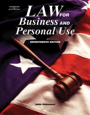 Law For Business And Personal Use 0538440511 Book Cover