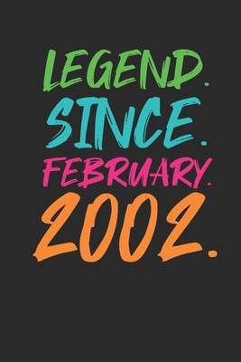 Legend Since February 2002: Happy Birthday Gift Idea for Boys And Girls - Graph Paper Notebook / Journal (6" X 9" - 5 Squares per inch - 120 Pages)