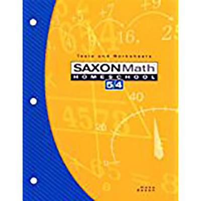 Saxon Math Homeschool 5/4: Tests and Worksheets 1591413214 Book Cover