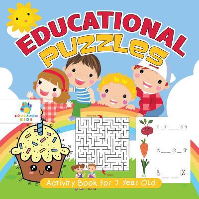 Educational Puzzles Activity Book for 7 Year Old 1645217477 Book Cover