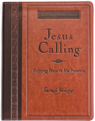 Jesus Calling, Large Text Brown Leathersoft, wi... [Large Print] B007R90NYA Book Cover