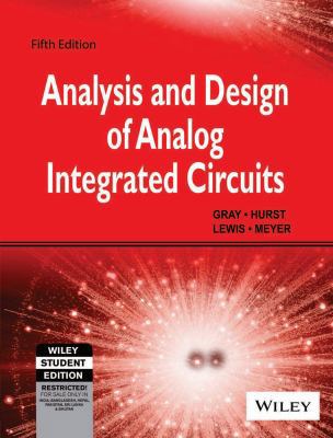 Analysis And Design Of Analog Integrated Circui... B01N4HJ7XS Book Cover