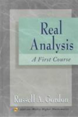 Real Analysis: A First Course 0201832100 Book Cover