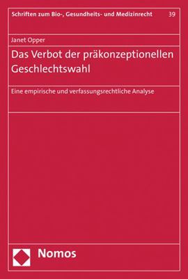 Das Verbot Der Prakonzeptionellen Geschlechtswa... [German] 384876041X Book Cover