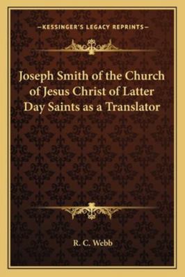 Joseph Smith of the Church of Jesus Christ of L... 1162732938 Book Cover