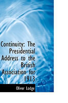 Continuity: The Presidential Address to the Bri... 1110184034 Book Cover