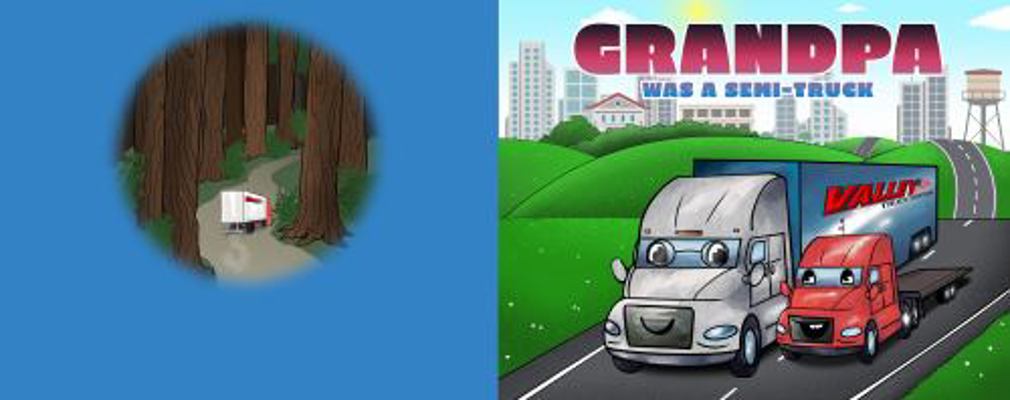 Hardcover Grandpa Was a Semi-Truck Book