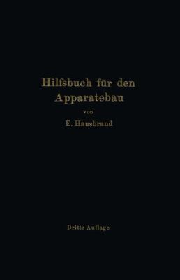 Hilfsbuch Für Den Apparatebau [German] 3642898084 Book Cover