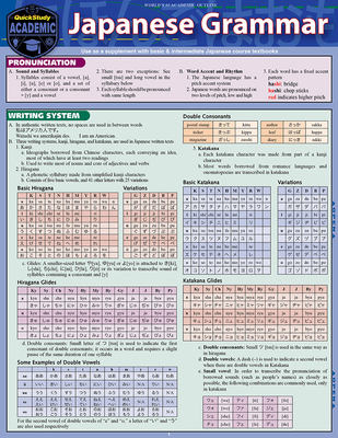 Japanese Grammar: Quickstudy Laminated Referenc... 1572229128 Book Cover