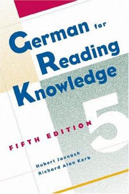 German for Reading Knowledge, 5th Edition [German] 1413003702 Book Cover