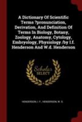 A Dictionary of Scientific Terms ?pronunciation... 1376239426 Book Cover