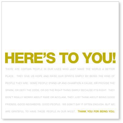 Here's to You! 1932319468 Book Cover