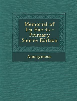 Memorial of IRA Harris 1289726191 Book Cover