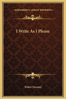 I Write As I Please 1169328946 Book Cover