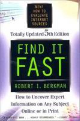 Find It Fast 5th Edition: How to Uncover Expert... 0062737473 Book Cover
