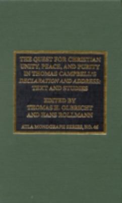 The Quest for Christian Unity, Peace, and Purit... 0810838427 Book Cover