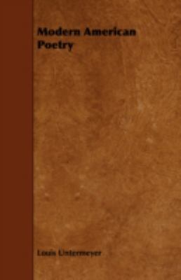 Modern American Poetry 1443750336 Book Cover