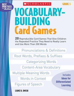 Vocabulary-Building Card Games: Grade 5 0439578167 Book Cover