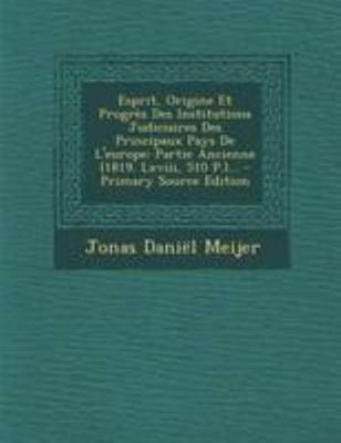 Esprit, Origine Et Progres Des Institutions Jud... [French] 1295098369 Book Cover