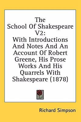 The School of Shakespeare V2: With Introduction... 1436545005 Book Cover