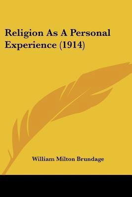 Religion As A Personal Experience (1914) 1120864925 Book Cover